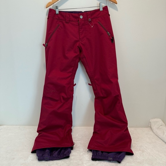 Burton Womens Pink Ski Snow Winter Snowboard Pants Snowsuit Suit Bibs Ladies XS - Picture 1 of 11